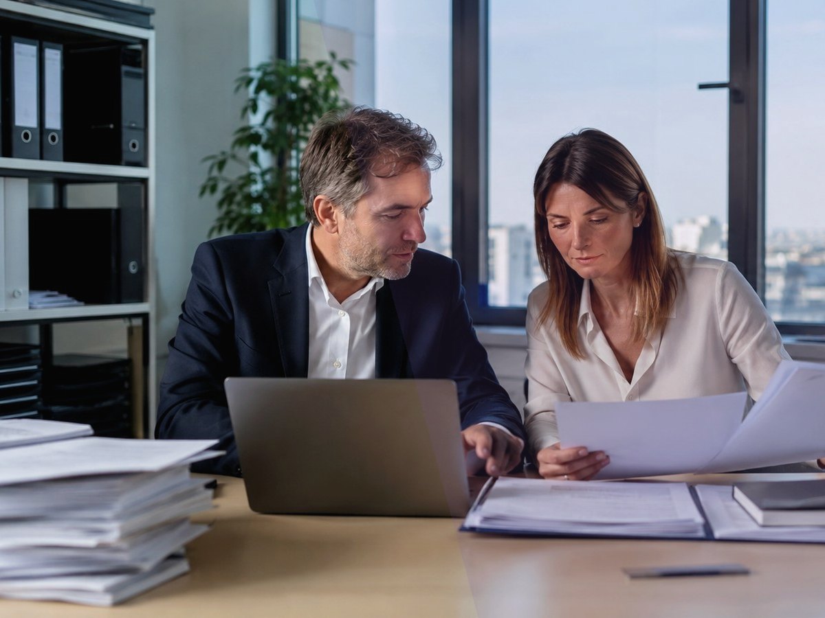 Échange calme autour de documents administratifs